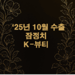 25년 10월 수출 잠정치 : K-뷰티