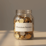 커버드콜 ETF의 월분배금(프리미엄 수입)을 강조하는 이미지