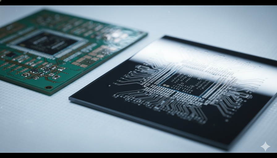 일반기판 vs 유리기판 개념 비교