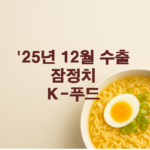 25년 12월 수출 잠정치 분석: K-푸드